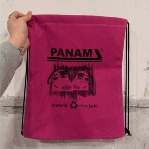 PANAM Pink Suede Drawstring Bag Shoe Dust Bag Sneaker Storage